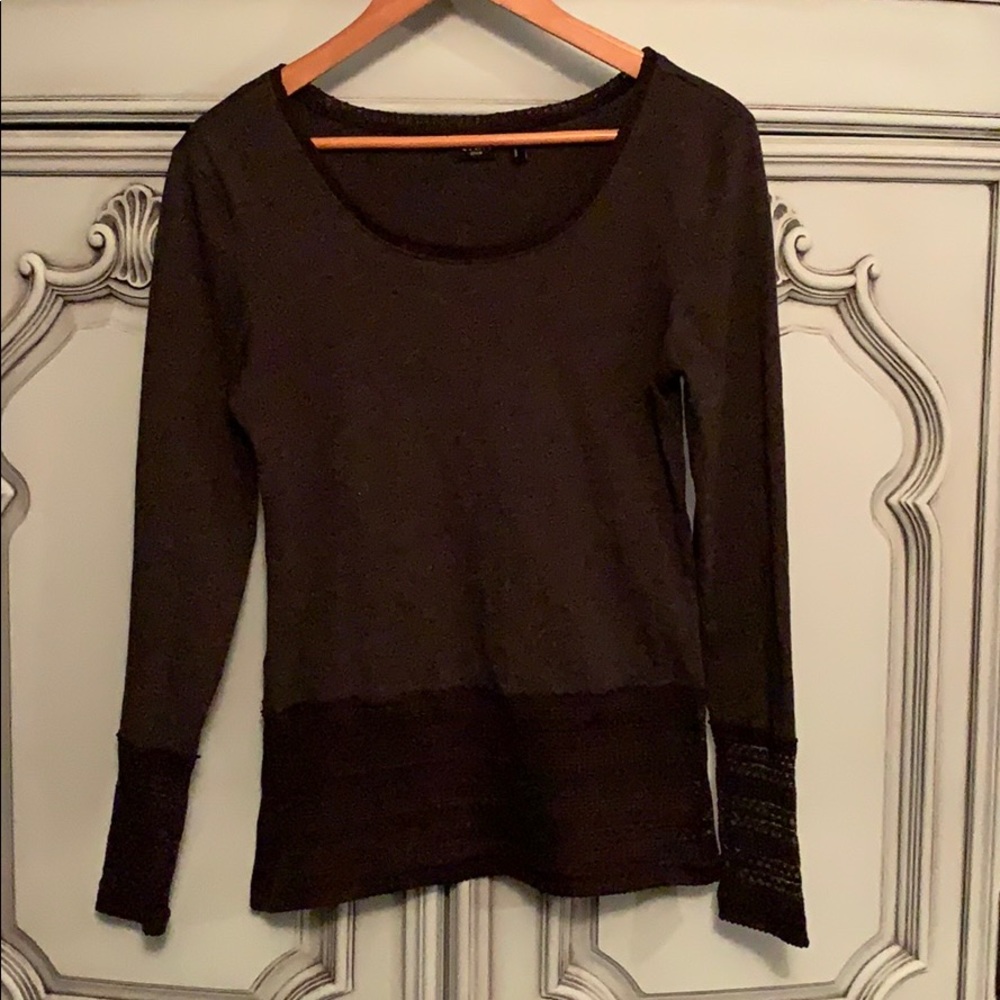 Cruel Denim top with lace bottom and wrist detail